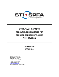 STEEL TANK INSTITUTE RECOMMENDED PRACTICE