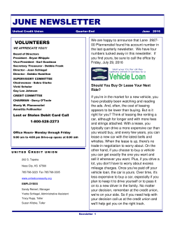 June 2016 - United Credit Union