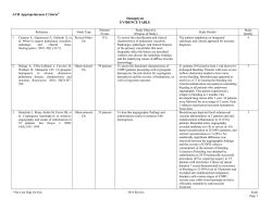 ACR Appropriateness Criteria&reg; Hemoptysis EVIDENCE TABLE
