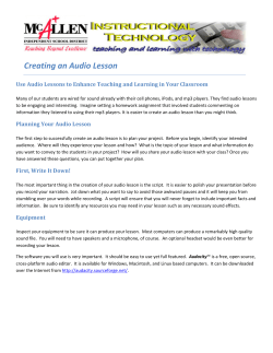 Creating an Audio Lesson