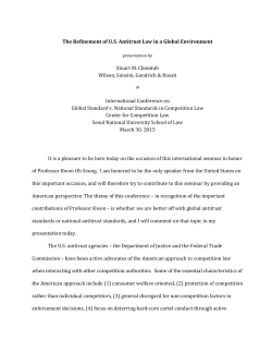 The Refinement of U.S. Antitrust Law in a Global