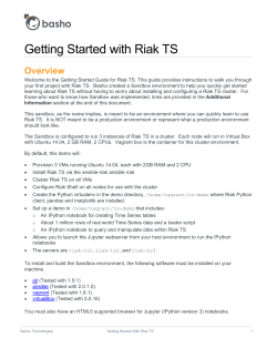 Getting Started with Riak TS