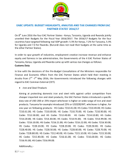 budget highlights, analysis and tax changes from eac partner states