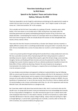 How does Australia go to war?