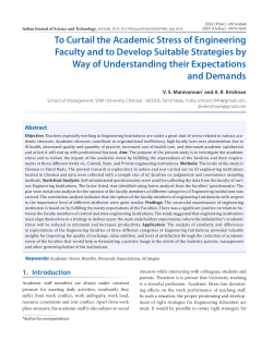 To Curtail the Academic Stress of Engineering Faculty and to