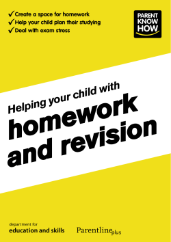 Helping Your Child with Homework and Revision