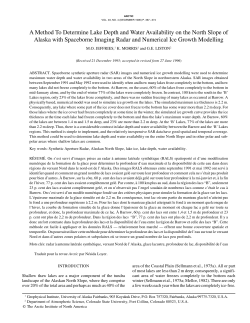 A Method To Determine Lake Depth and Water Availability on the