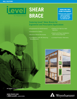 Shear Brace Specifier`s Guide