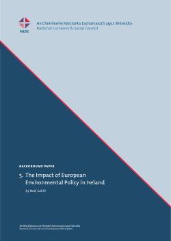 5. The Impact of European Environmental Policy in Ireland