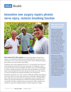 Innovative new surgery repairs phrenic nerve injury