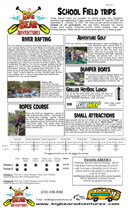 Field Trips Info for 5th-12th Grade
