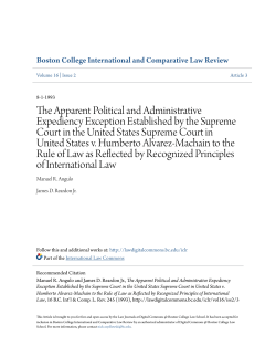 The Apparent Political and Administrative Expediency Exception