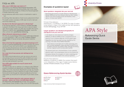 APA Style - University of Essex
