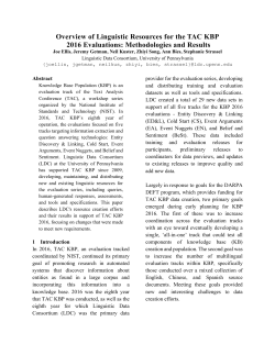 Paper in PDF - Linguistic Data Consortium