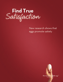 Eggs And Satiety Article
