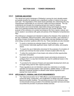 section 0335 - tower ordinance