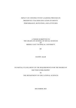 impact of constructivist learning process on preservice teacher