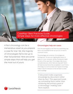 Simple steps for more effective chronologies