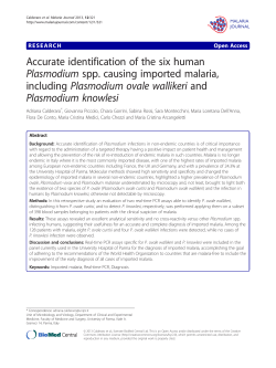 Accurate identification of the six human Plasmodium spp. causing