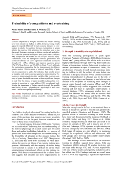 Trainability of young athletes and overtraining