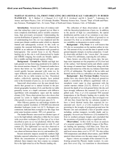 MARTIAN SEASONAL CO2 FROST INDICATING DECAMETER