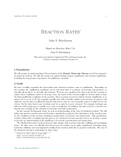 Reaction Rates