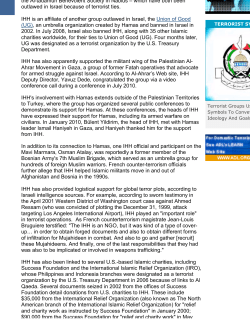 provides money to Hamas institutions in Gaza and the West Bank