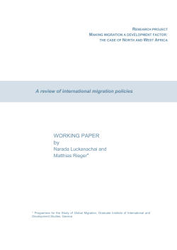 A Review of International Migration Policies