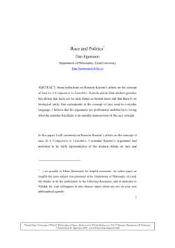 Some reflections on Hussein Kassim`s article on the concept of race