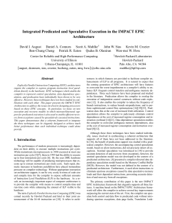 Integrated Predicated and Speculative Execution in the IMPACT