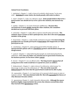 Animal Farm Vocabulary 1. abolished&mdash;Chapter 1