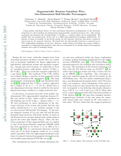 Organometallic Benzene-Vanadium Wire: One