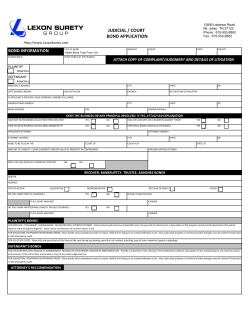 LSG &ndash; Judicial Court Bond App