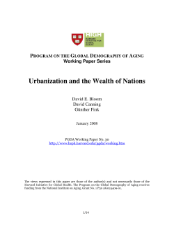 Urbanization and the Wealth of Nations