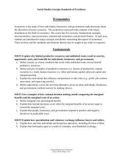 Economics - Georgia Standards