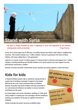 Stand with Syria - Caritas Australia