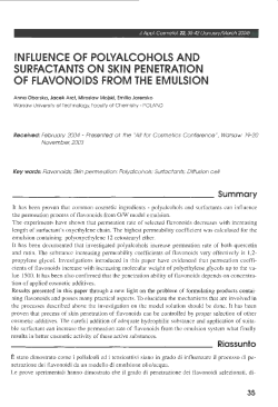 Influence of polyalcohols and surfactants on skin penetration of
