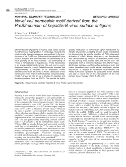 Novel cell permeable motif derived from the PreS2-domain