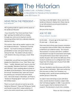June 2015 - Christian C. Sanderson Museum