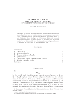 AN EXPLICIT FORMULA FOR THE GENERIC NUMBER OF