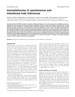 Inconsistencies in spontaneous and intentional trait inferences
