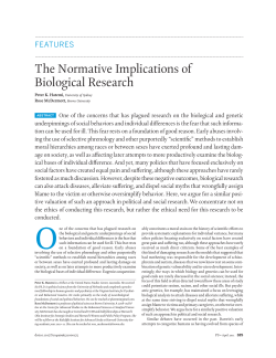 The Normative Implications of Biological Research