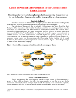 Levels of Product Differentiation in the Global Mobile Phones Market