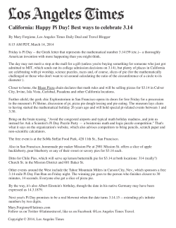 California: Happy Pi Day! Best ways to celebrate 3.14