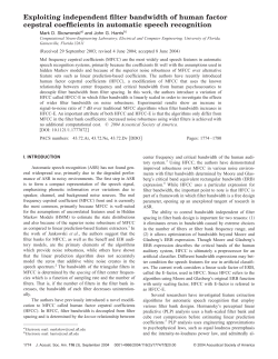 Exploiting independent filter bandwidth of human factor cepstral