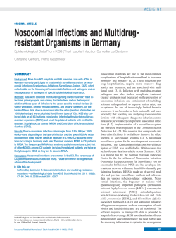 Nosocomial Infections and Multidrug