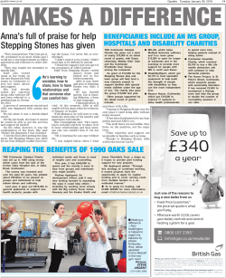 Anna`s full of praise for help Stepping Stones has given THE