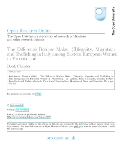 Open Research Online The Difference Borders Make: (Il)legality