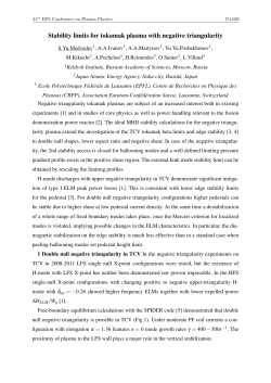 Stability limits for tokamak plasma with negative - Infoscience