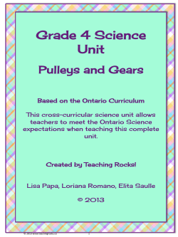 Demo of Gr 4 Pulleys and Gears